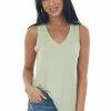 HYFVE Sage V Neck Curved Hem Knit Tank Top 1 HYFVE Sage V Neck Curved Hem Knit Tank Top