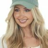 David And Young Accessories Sage Script 'Dog Mom' Graphic Baseball Cap