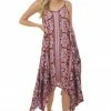 Kori America Sangria Floral And Abstract Sleeveless Dress