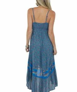 ANGIE Sapphire High Low Floral Sleeveless Maxi Dress 16 ANGIE Sapphire High Low Floral Sleeveless Maxi Dress