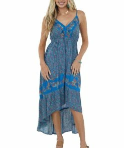ANGIE Sapphire High Low Floral Sleeveless Maxi Dress 13 ANGIE Sapphire High Low Floral Sleeveless Maxi Dress