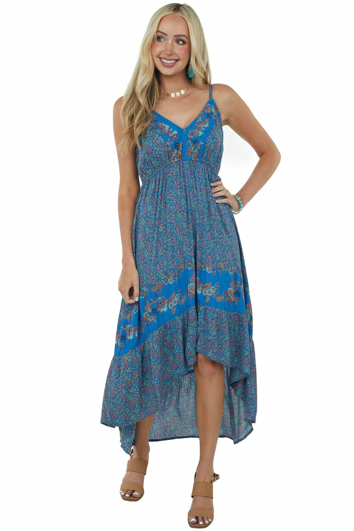ANGIE Sapphire High Low Floral Sleeveless Maxi Dress 7 ANGIE Sapphire High Low Floral Sleeveless Maxi Dress