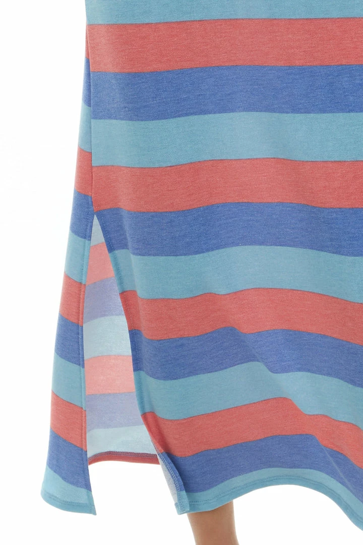 Vanilla Bay Sapphire Striped Midi Dress With Side Slits 8 Vanilla Bay Sapphire Striped Midi Dress With Side Slits