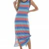 Vanilla Bay Sapphire Striped Midi Dress With Side Slits