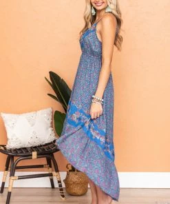 ANGIE Sapphire High Low Floral Sleeveless Maxi Dress 11 ANGIE Sapphire High Low Floral Sleeveless Maxi Dress
