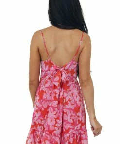 Peach Love Dresses Scarlet Floral Print Babydoll Mini Dress