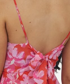 Peach Love Dresses Scarlet Floral Print Babydoll Mini Dress