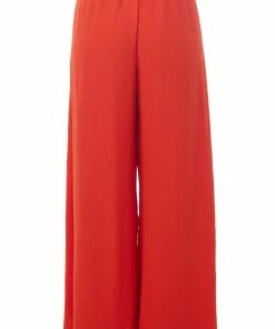 Ces Femme Scarlet Front Slit Wide Leg Pleated Pants Bottoms 11 Ces Femme Scarlet Front Slit Wide Leg Pleated Pants Bottoms