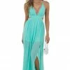 Miss Avenue Seafoam Sleeveless Maxi Dress With Waist Cutout 1 Miss Avenue Seafoam Sleeveless Maxi Dress With Waist Cutout