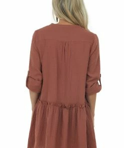 Wishlist Sienna Button Down Peplum Mini Dress With Chest Pockets