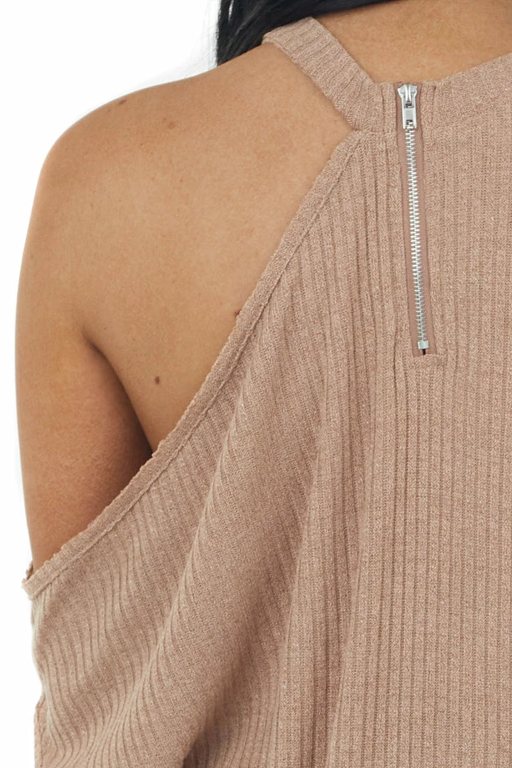 POL Clothing Sienna Sleeveless Asymmetrical Knit Top With Cold Shoulder 8 POL Clothing Sienna Sleeveless Asymmetrical Knit Top With Cold Shoulder