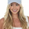 Fashion City Slate Blue 'Mama' Embroidered Baseball Cap Accessories