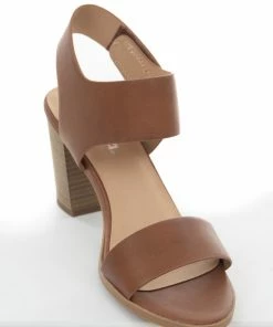FORTUNE DYNAMIC Spice Stacked Heels With Velcro Sling Back Shoes
