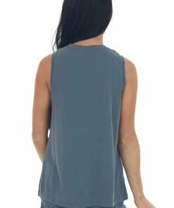 Lush Clothing Stormy Front Knot Lightweight Knit Tank Top 12 Lush Clothing Stormy Front Knot Lightweight Knit Tank Top