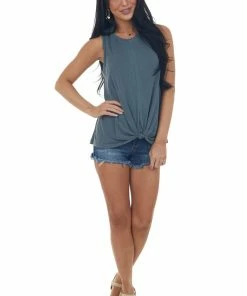Lush Clothing Stormy Front Knot Lightweight Knit Tank Top 9 Lush Clothing Stormy Front Knot Lightweight Knit Tank Top