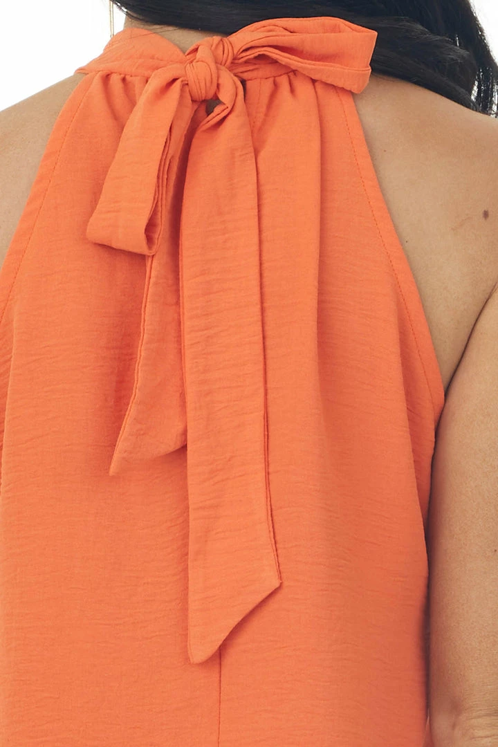 FSL APPAREL Sunset Sleeveless Halter Neck Tie Woven Top Tops 10 FSL APPAREL Sunset Sleeveless Halter Neck Tie Woven Top Tops