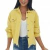 POL Clothing Sunshine Distressed Button Up Corduroy Jacket