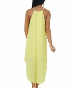 She + Sky Sunshine Halter Neck Curved Hem Midi Dress 12 She + Sky Sunshine Halter Neck Curved Hem Midi Dress