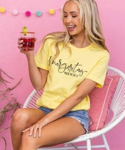 Blume+Co Tops Sunshine 'Margaritas Made Me Do It' Graphic Tee