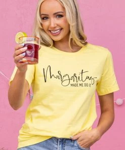Blume+Co Tops Sunshine 'Margaritas Made Me Do It' Graphic Tee