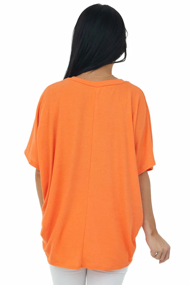 Charlotte Avery Tangerine Short Dolman Sleeve Chest Pocket Top Tops 7 Charlotte Avery Tangerine Short Dolman Sleeve Chest Pocket Top Tops