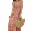Ces Femme Terracotta Printed Strapless Tiered Maxi Dress Dresses 2 Ces Femme Terracotta Printed Strapless Tiered Maxi Dress Dresses