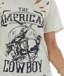 BiBi Vanilla 'American Cowboy' Laser Cut Knit Top