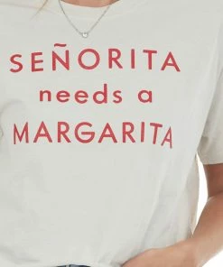 La Vida Vanilla 'Senorita Needs A Margarita' Crop Top Tops