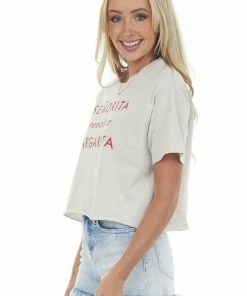 La Vida Vanilla 'Senorita Needs A Margarita' Crop Top Tops
