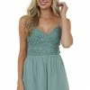 Heyson Vintage Juniper Sleeveless Lace Bodice Romper