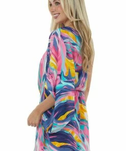 Caramela Watermelon Printed One Shoulder Short Dress