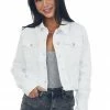 Cello Jeans Outerwear White Frayed Cropped Denim Jacket 1 Cello Jeans Outerwear White Frayed Cropped Denim Jacket