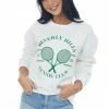 Blume+Co Tops White 'Beverly Hills Tennis Club' Sweatshirt
