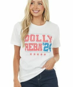 Blume+Co White 'Dolly Reba 24' Campaign Graphic Tee