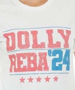 Blume+Co White 'Dolly Reba 24' Campaign Graphic Tee