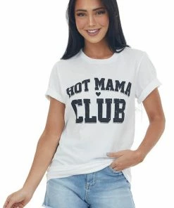 Blume+Co Tops White'Hot Mama Club' Graphic Tee Shirt