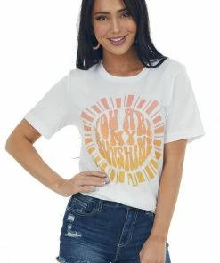 Blume+Co White 'You Are My Sunshine' Graphic Tee Shirt