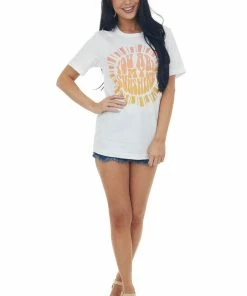 Blume+Co White 'You Are My Sunshine' Graphic Tee Shirt