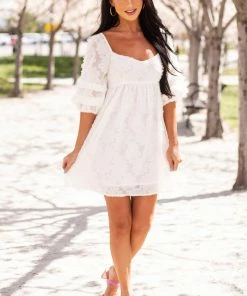Lush Clothing White Fuzzy Textured Puff Sleeve Babydoll Dress Dresses 11 Lush Clothing White Fuzzy Textured Puff Sleeve Babydoll Dress Dresses