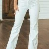 Judy Blue White High Rise Flare Leg Boot Cut Denim Jeans Bottoms