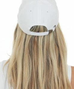 Stitch Lane White Yin Yang Embroidered Baseball Cap