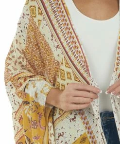 Easel Amber Abstract Multicolor Loose Flowy Kimono Tops