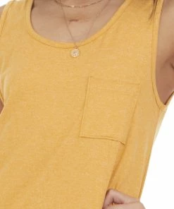 Cozy Co. Dresses Amber Melange Soft Knit Chest Pocket Dress