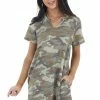 Entro Dresses Army Green Camo Print Short Sleeve V Neck Knit Mini Dress 2 Entro Dresses Army Green Camo Print Short Sleeve V Neck Knit Mini Dress