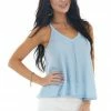 Fantastic Fawn Baby Blue Waffle Knit Tank Top With Out Seam Details Tops 2 Fantastic Fawn Baby Blue Waffle Knit Tank Top With Out Seam Details Tops