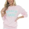 Blume+Co Tops Baby Pink 'Beach Babe' Graphic Sweatshirt