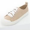 CCOCCI Shoes Beige Faux Leather Sneakers With White Laces And Rubber Sole