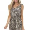 Jodifl Beige Leopard Print Sleeveless Mini Dress With Tie Details 2 Jodifl Beige Leopard Print Sleeveless Mini Dress With Tie Details