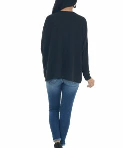 FSL APPAREL Black And Leopard Print Chevron Top With Gold Sequin Details