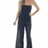 She + Sky Black Sequin Sleeveless Knit Jumpsuit